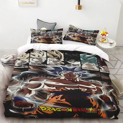 Комплект плик за завивка Goku Dragon Ball за тийнейджъри, спален комплект с калъф за юрган за деца и момчета, най-добри подаръци, декор за спалня Queen King