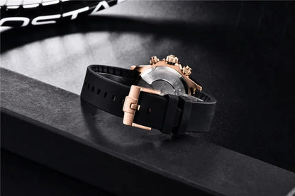 Nuevo original PAGANI DESIGN PD-1664 reloj de pulsera de lujo para hombre con movimiento de cuarzo japonés VK63, cristal de zafiro, cronógrafo impermeable dorado