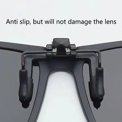 BOYSEEN Polarized Flip Clip Sunglasses Driving Dark UV400 Photochromic Anti Glare Lens Sun Glasses Car Driver Vintage Square