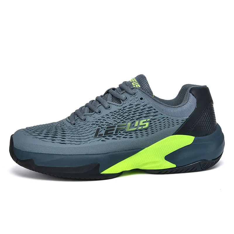 Men Women's Large Sizes Breathable Tennis Shoes Blue and Gray Gym Walking Badminton Sneakers