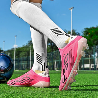 Chaussures de football F50 pour hommes, crampons d'entraînement rapides, chaussures de football antidérapantes pour extérieur, Chuteira Campo 35-45