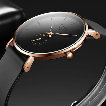 LIGE men’s watch – Sporty and trendy style, luxury brand, water-resistant, sleek and ultra-thin design, men’s quartz watch
