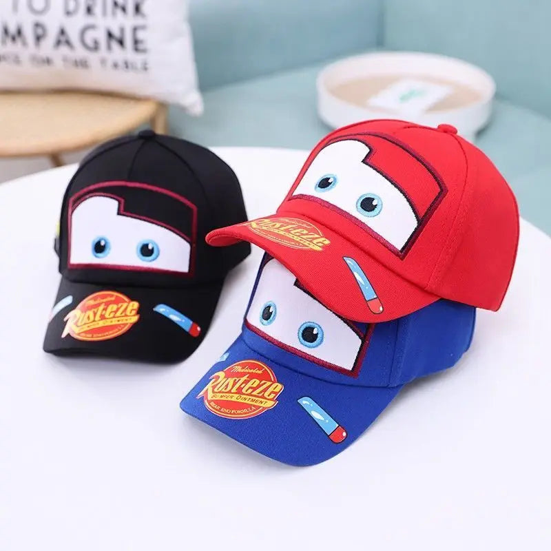Lightning McQueen spring, autumn and summer children's hat cartoon Cars peaked hat sun protection casual baseball cap gift