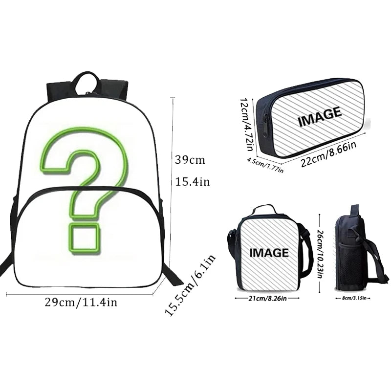 Hot-Game-Kinderrucksäcke mit Lunchbag und Federmäppchen, große Schultaschen für Schüler, Design F – FortniteS, für Jungen und Mädchen, ideales Geschenk