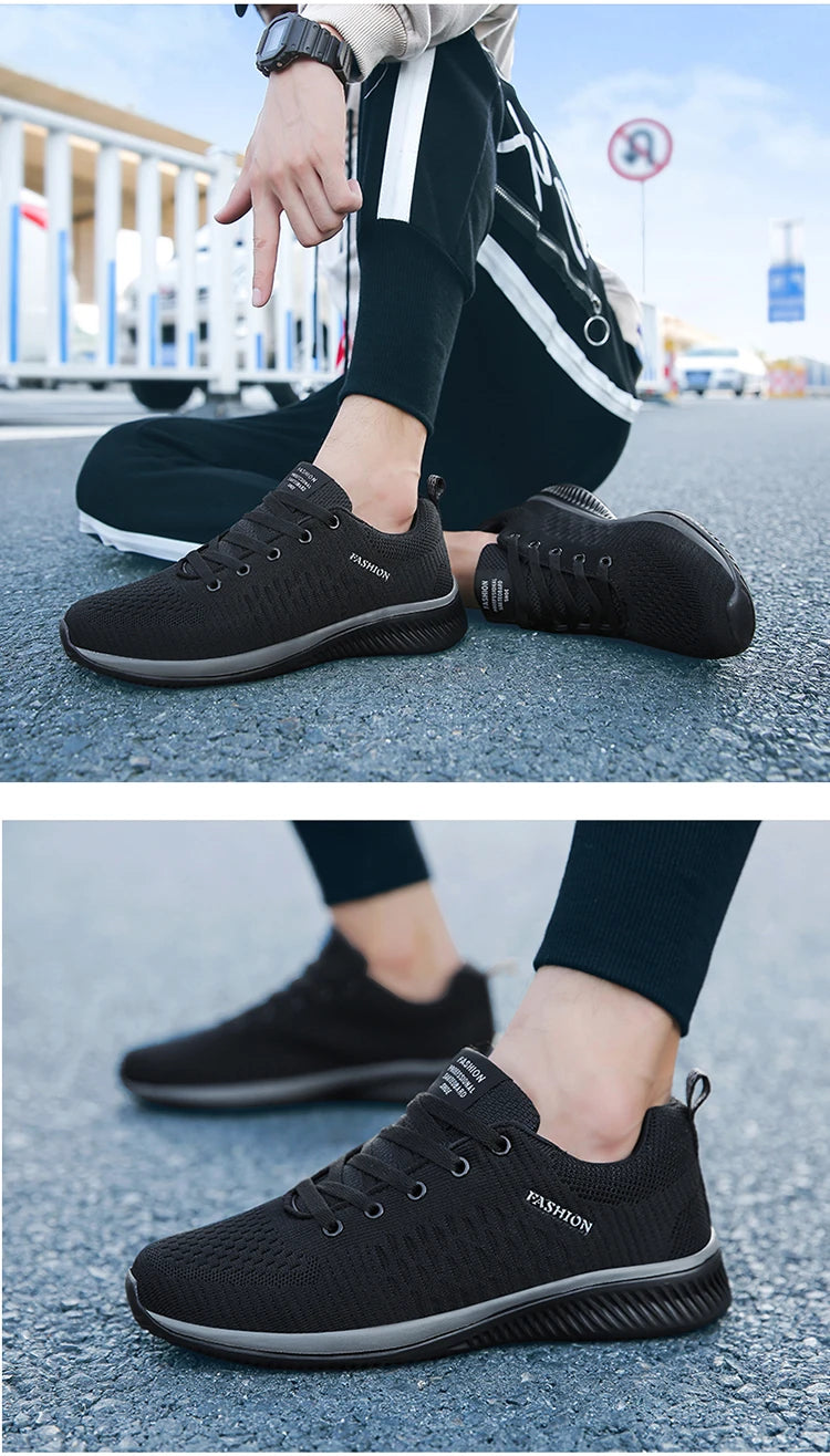 Men's Running Shoes Breathable Light Comfortable Men's Casual Shoes Tennis Outdoor Slip-On Walking Sneakers