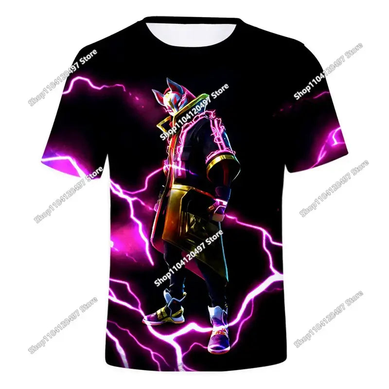 Halloween Peely 3D T-shirt Boys Girls Christmas Fortnite Tees Battle Royale Streetwear Kids Victory Game Men T Shirt Clothes