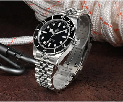 San Martin New 40mm BB Diver Watch Top Brand Classic Mens Watches NH35 Automatic Mechanical Sapphire Waterproof Reloj SN0128