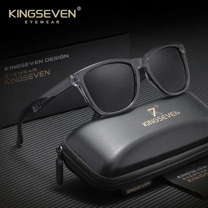 KINGSEVEN Brand Casual Driving Glasses Square Frame Men's Sunglasses Polarized Outdoor Travel Eyewear