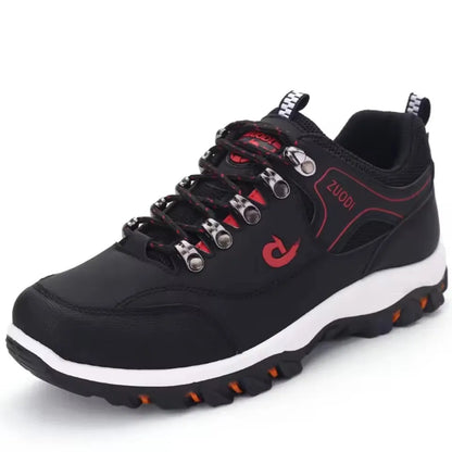 Sapatos casuais em pele para homem, ténis leves de caminhada para primavera, outono e inverno