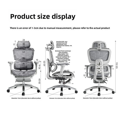 Ergonomic Office Chair Comfortable  Long Sitting Home Gaming Computer Recliner Nap Chair Adjustable Height Lumbar Support Swivel