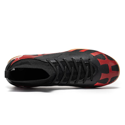 Men's Sports IC Indoor Flat Bottomed Football Shoes Adult High-Tops Wear-Resisting Training Shoes Teenagers Non-Slip Shoes