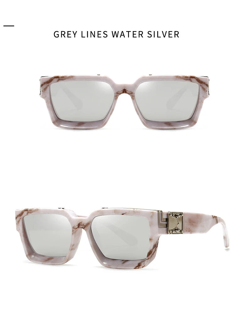 Cycling Brand Rectangle Sunglasses Men Women Luxury Shades Retro Square Sun Glasses Eyewear Trend Punk Eyeglasses For Male