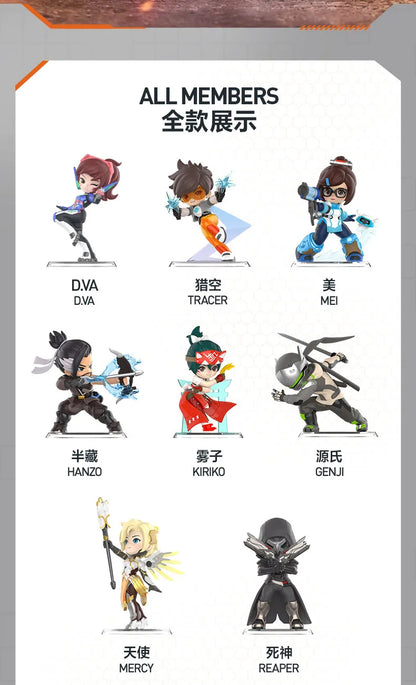 POP MART Overwatch Play of The Game Series Blind Box originale, Mystery Box a sorpresa, graziose action figure anime, ornamenti e statuette