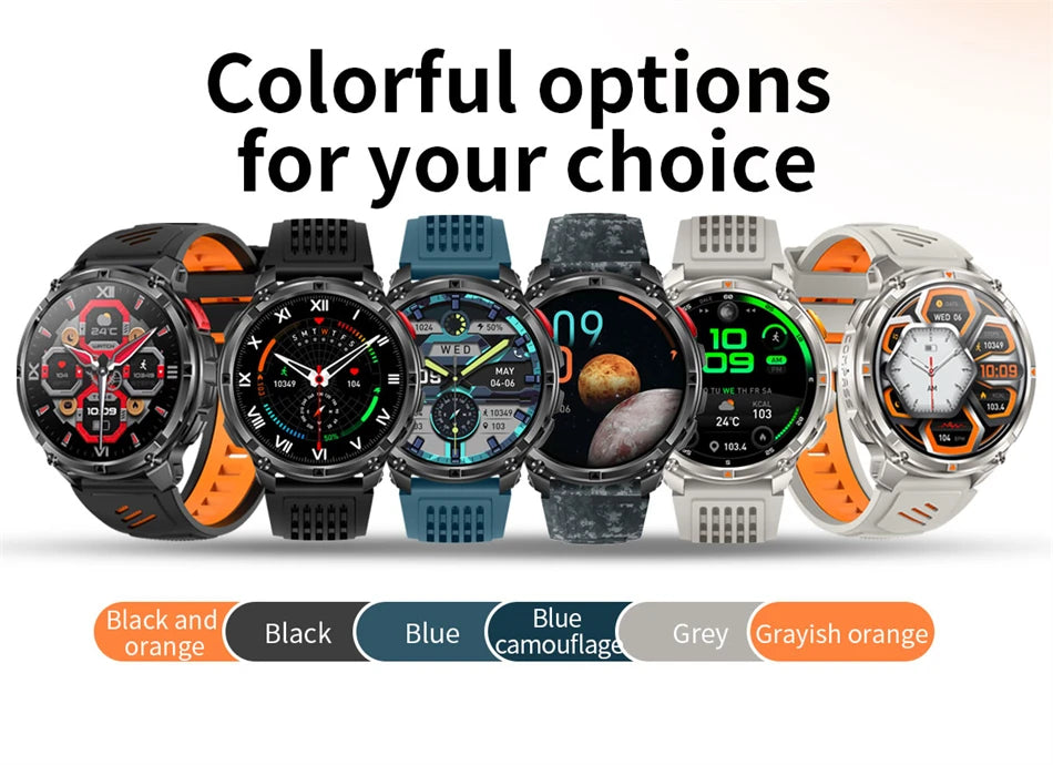 New Original 1100mAh Battery Men Smart Watch Outdoor GPS 10ATM Waterproof Bluetooth Call Sport Smartwatch For Android IOS Phones