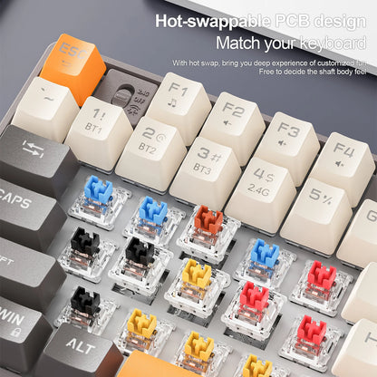 SMAILWOLF MK87 teclado mecânico sem fios Bluetooth para e-sports, com teclas completas, hot-swap e personalização