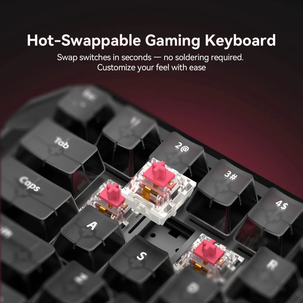 DarKBeacon RGB Teclado TKL Compacto de 87 Teclas USB com Fio, Hot-Swappable, Mecânico Silencioso, para Windows, Portátil, PC e Gaming