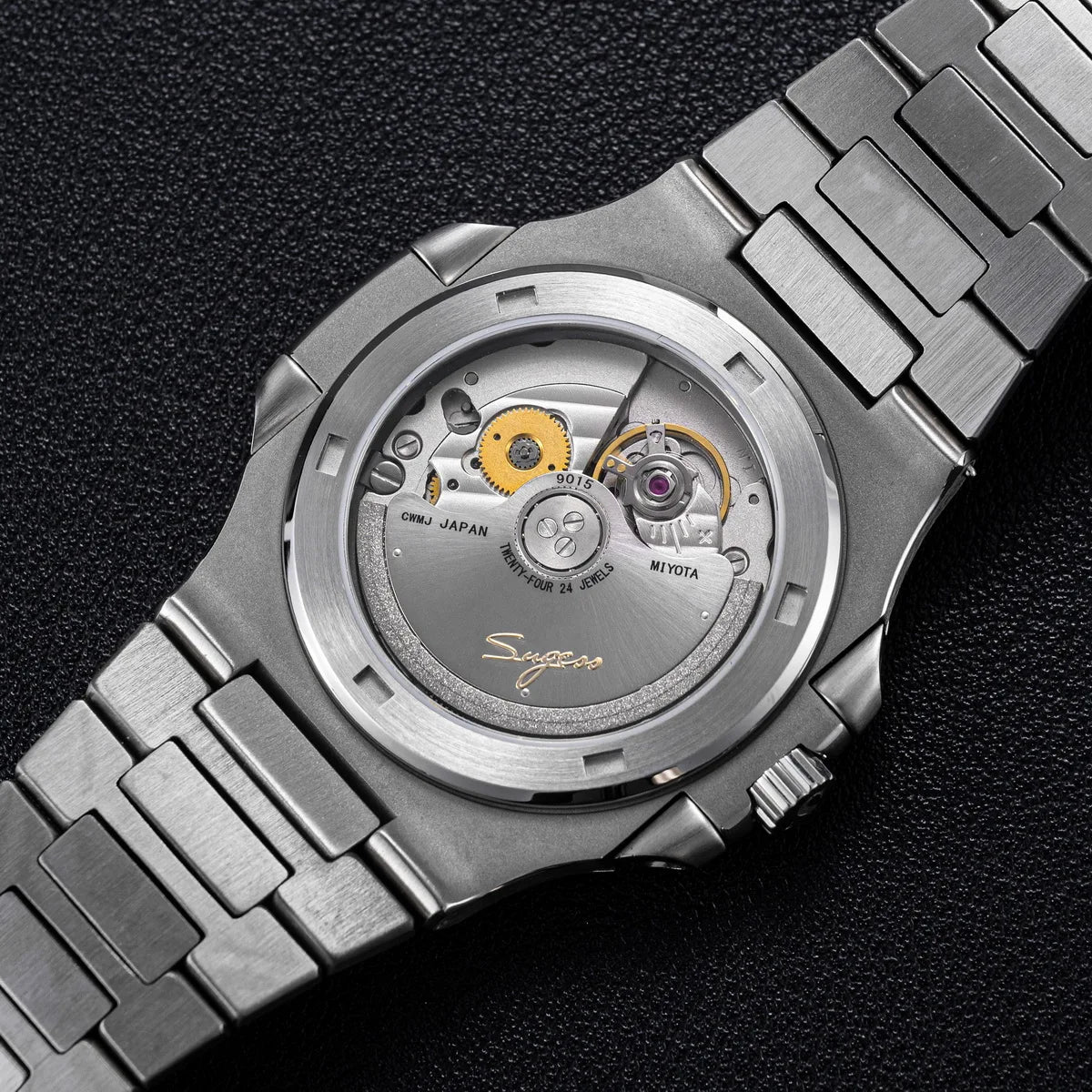 Orologio da uomo Sugess automatico meccanico da polso, movimento Miyota 9015, quadrante MOP, luminoso, impermeabile 5bar, bracciale di lusso S466