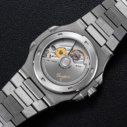 Orologio da uomo Sugess automatico meccanico da polso, movimento Miyota 9015, quadrante MOP, luminoso, impermeabile 5bar, bracciale di lusso S466