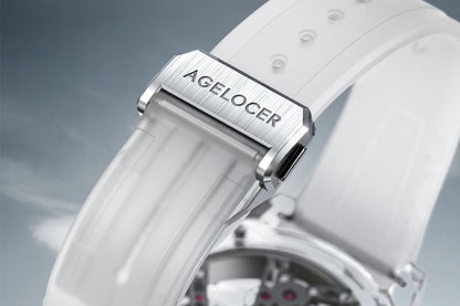 AGELOCER Limited Edition "Ice Never Melts" Free-sprung Crystal Tourbillon Watch Luxury Manual Mechanical Watches