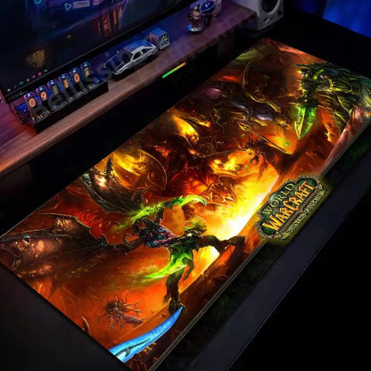 Natural Horde Alliance Mauspad aus Gummi, groß, für Computer-Schreibtisch, Tastaturmatte, HD, World of Warcraft Gaming-Mauspad mit Speed-Lock-Kante