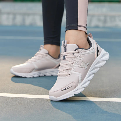 Pantofi de alergare Xtep, pantofi sport antiderapanti și moi pentru femei, cu parte superioară din piele, cu amortizare a șocurilor, adidași pentru femei 879318110073