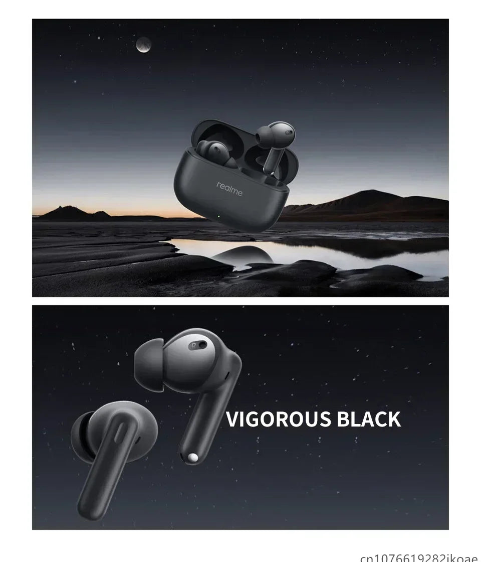 realme Buds T310 Earealme Buds T310 Wireless Earbuds Bluetooth 5.4 – 46dB Active Noise Cancelling HiFi Earphones with Deep Bass & Long Battery Liferphones 46dB Active Noise Cancelling HiFi Wireless Headphones Bluetooth 5.4 Game Music Headset Long Standby