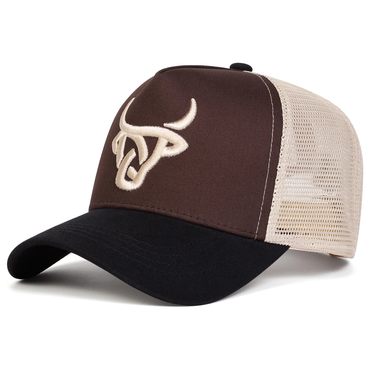 Unisex beisbolo kepurės su siuvinėjimu „Ox Head“, pavasario ir vasaros lauko reguliuojamos kasdieninės kepurės, „Dad Hat“ kepurės, apsaugančios nuo saulės