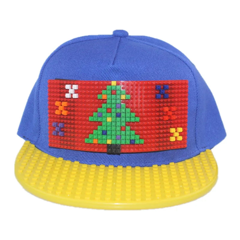 Karikatūrinės „Patchwork“ beisbolo kepurės, „DIY“ blokai, „Snapback“ kepurės, hiphopo kepurės vyrams ir moterims, nuimami „Pixels“ elementai, „Dad Hats“ kepurės, kepurės vaikams ir suaugusiems