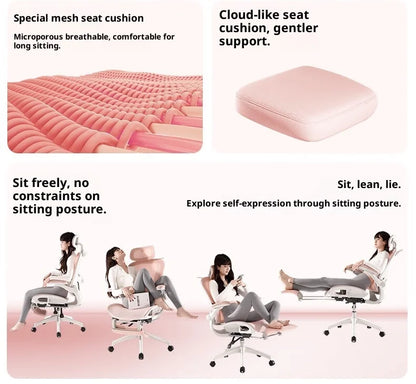 Massage Ergonomic Rattan Chair Folding Office Chaise Sihoo Leather Office Chair With Chairs for Living Room Weightless Desk