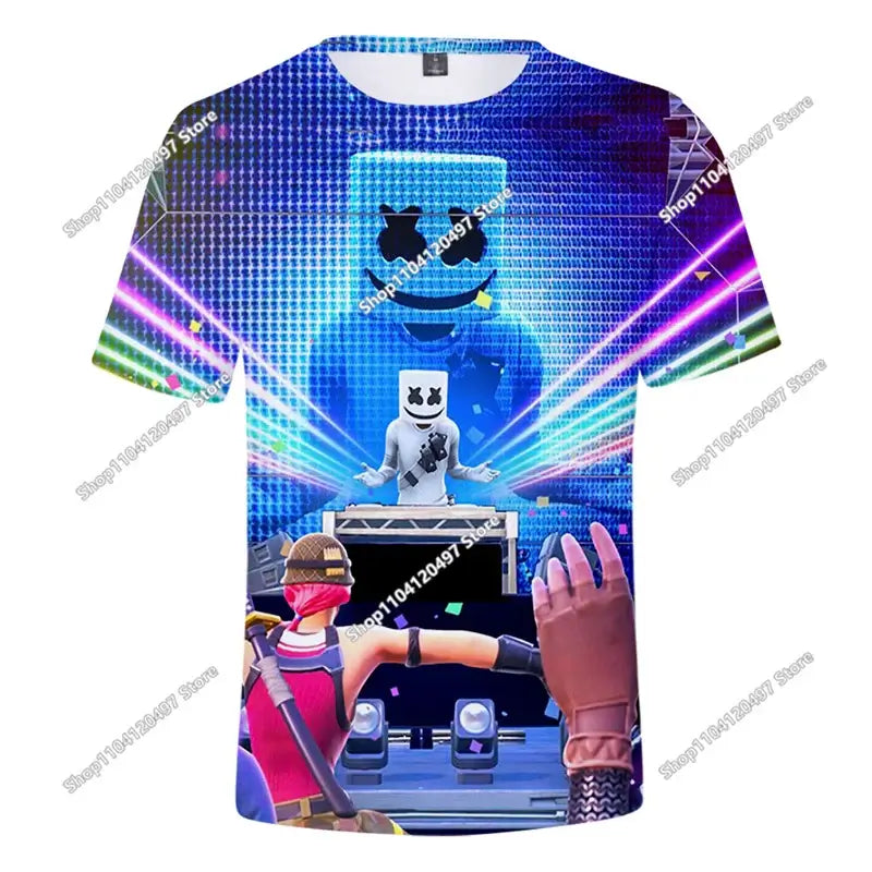 Halloween Peely 3D T-shirt Boys Girls Christmas Fortnite Tees Battle Royale Streetwear Kids Victory Game Men T Shirt Clothes