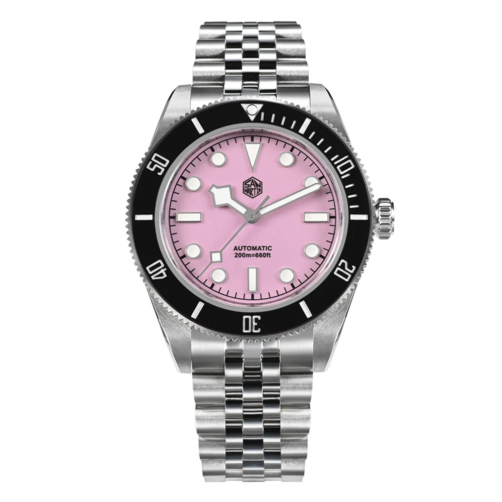 San Martin New 40mm BB Diver Watch Top Brand Classic Mens Watches NH35 Automatic Mechanical Sapphire Waterproof Reloj SN0128