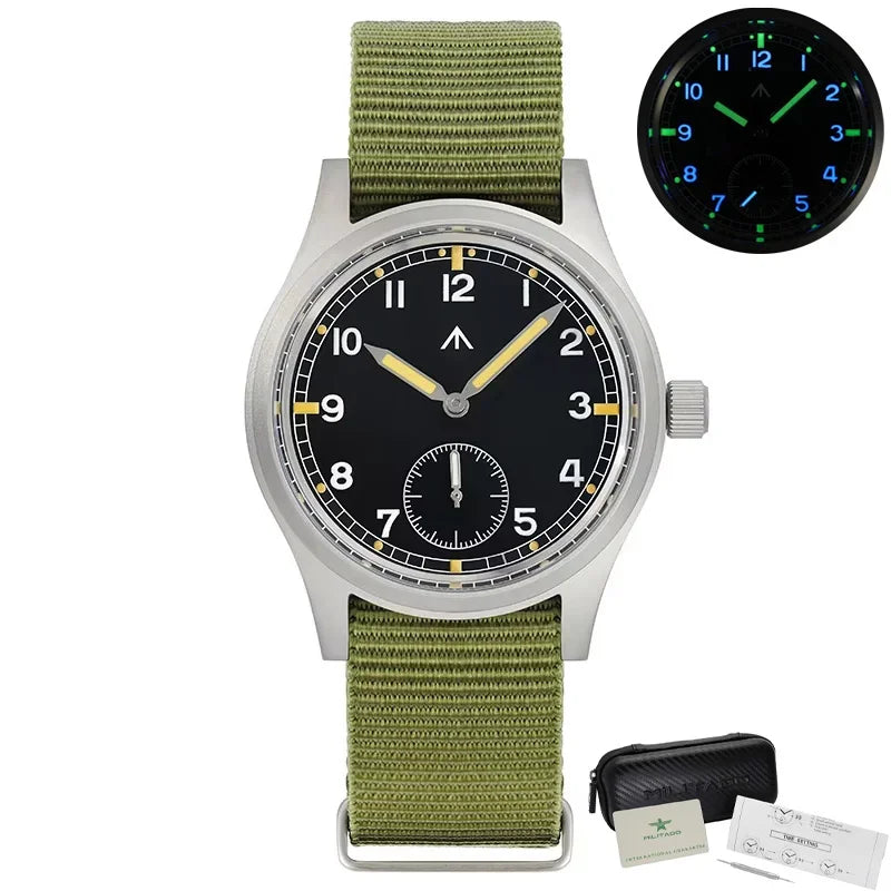 Militado D12 Quartz Watch Men VD78 Movement Domed Sapphire Crystal V2 Clear AR Coating Wristwatch 10Bar Water Resistance Watch