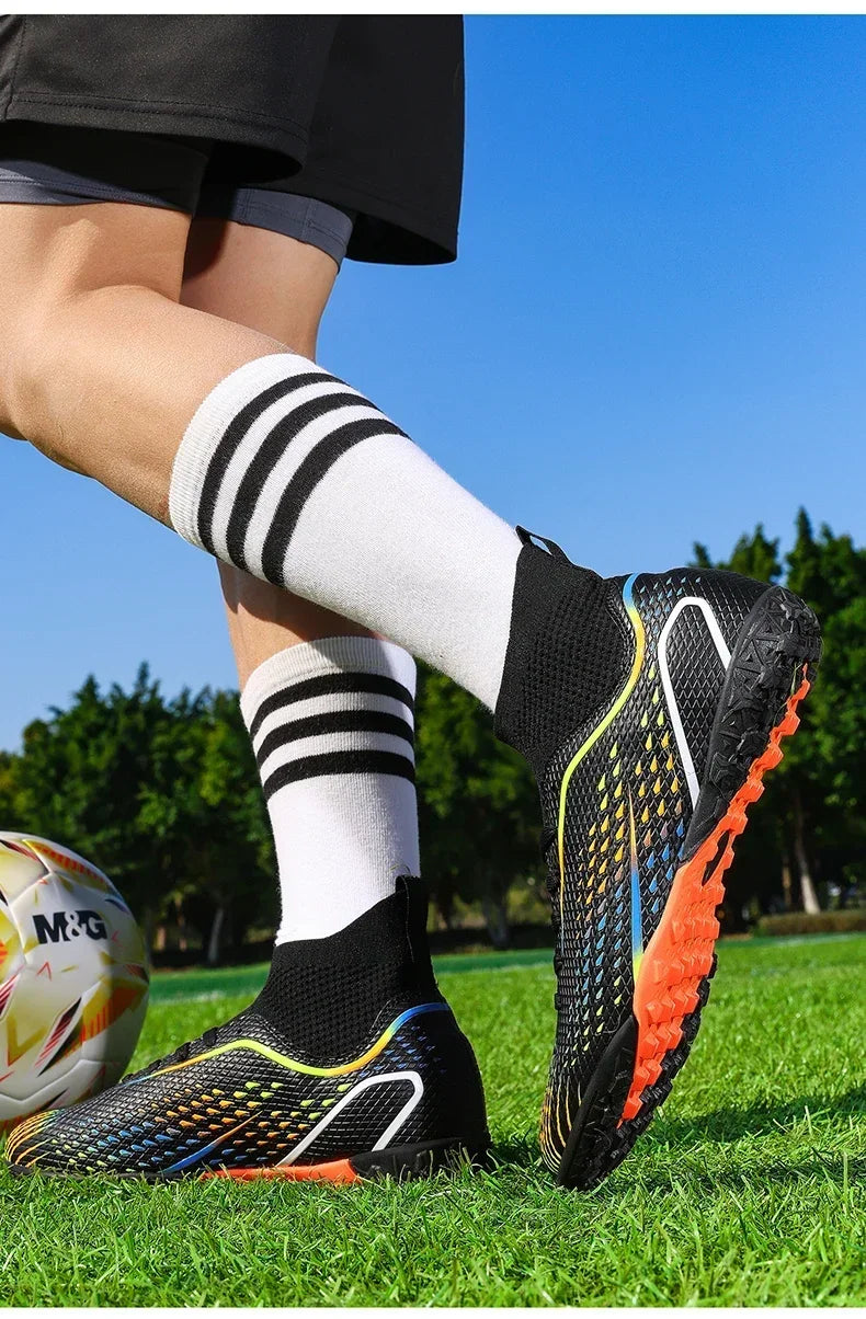 Mens Football Field Boots Ultralight Turf Indoor Society Training Soccer Shoes Cleats for Kids Sneakers TF/FG Football Shoes