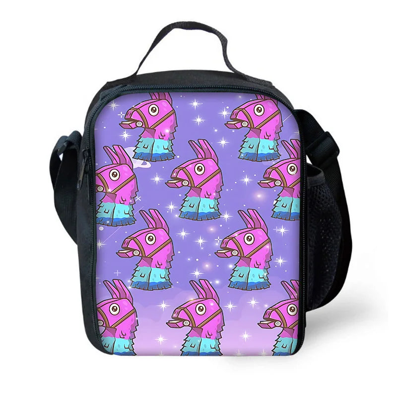 Bolsa térmica infantil aislada Hot Game FortniteS de gran capacidad para niño y niña, estudiante, picnic al aire libre, lonchera reutilizable con enfriador térmico