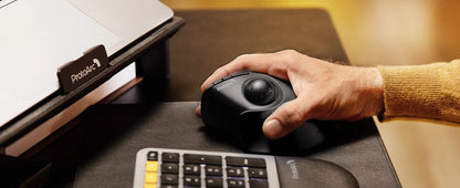 ProtoArc EM05NLWireless Trackball Mouse Rechargeable Bluetooth Ergonomic Vertical Rollerball Mouse for Computer iPad Mac Windows