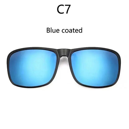 BOYSEEN Polarized Flip Clip Sunglasses Driving Dark UV400 Photochromic Anti Glare Lens Sun Glasses Car Driver Vintage Square