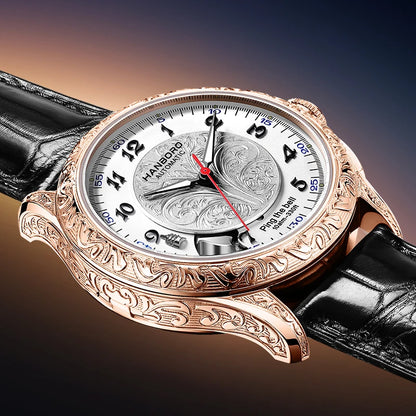 HANBORO hourly clock series men's fully automatic mechanical watch 5379
