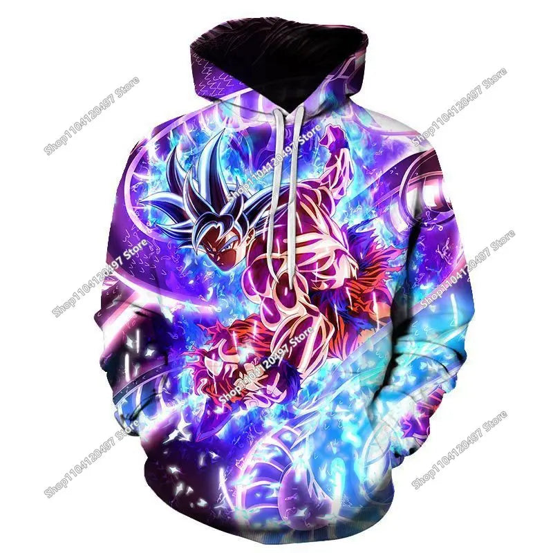 Sudadera con capucha Dragon Ball para niños y niñas, nuevo estilo de otoño e invierno, creativa, holgada y versátil