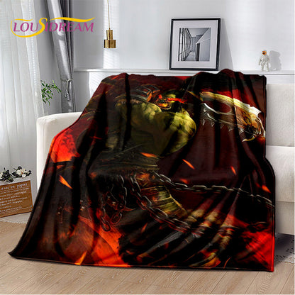 World of Warcraft,WOW ,Game Gamer Soft Plush Blanket,Flannel Blanket Throw Blanket for Living Room Bedroom Bed Sofa Picnic Cover