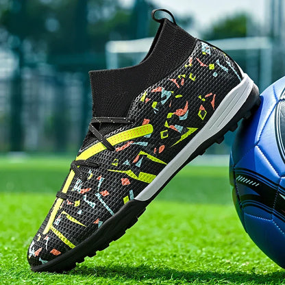 Chaussures de football pour hommes, chaussures de football professionnelles pour l'extérieur, chaussures de match de football, futsal, unisexe, respirantes, crampons d'entraînement, antidérapantes pour gazon
