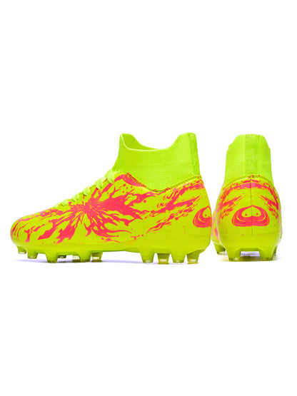 Chaussures de football AG FG, tissu PU haute densité, crampons TPU solides, structure robuste pour les compétitions amateur sur herbe naturelle