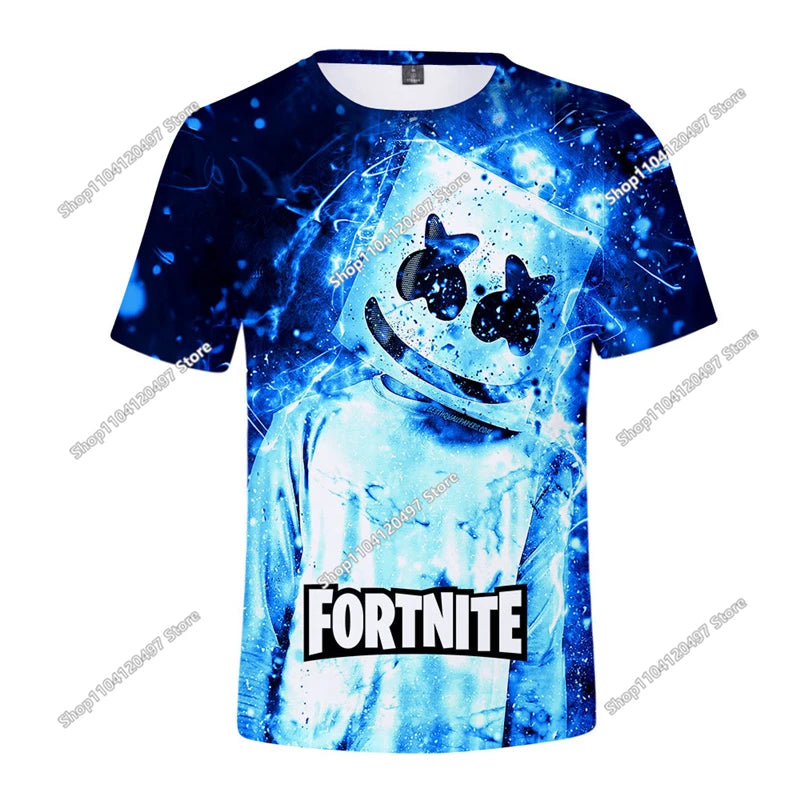Тениска Fortnite за мъже Shoot Game Battle Hero, тениска Victory Royale, облекло за деца, тениски за момчета и момичета на възраст 2-14 години