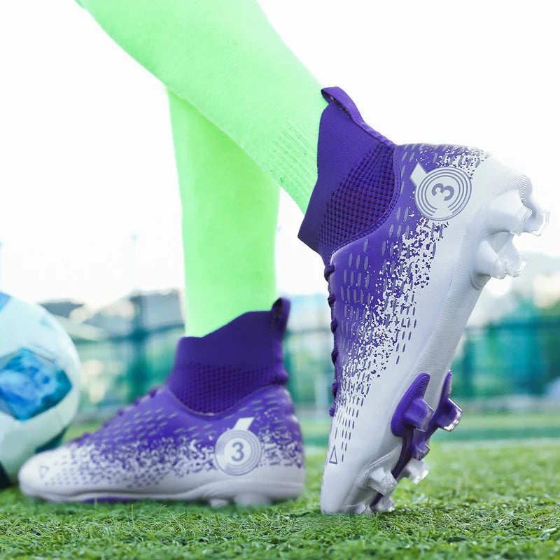Talla 31-45 Zapatillas de fútbol para hombre, botas de fútbol para mujer, tacos de fútbol para niños, zapatillas de entrenamiento para adolescentes, calzado deportivo transpirable