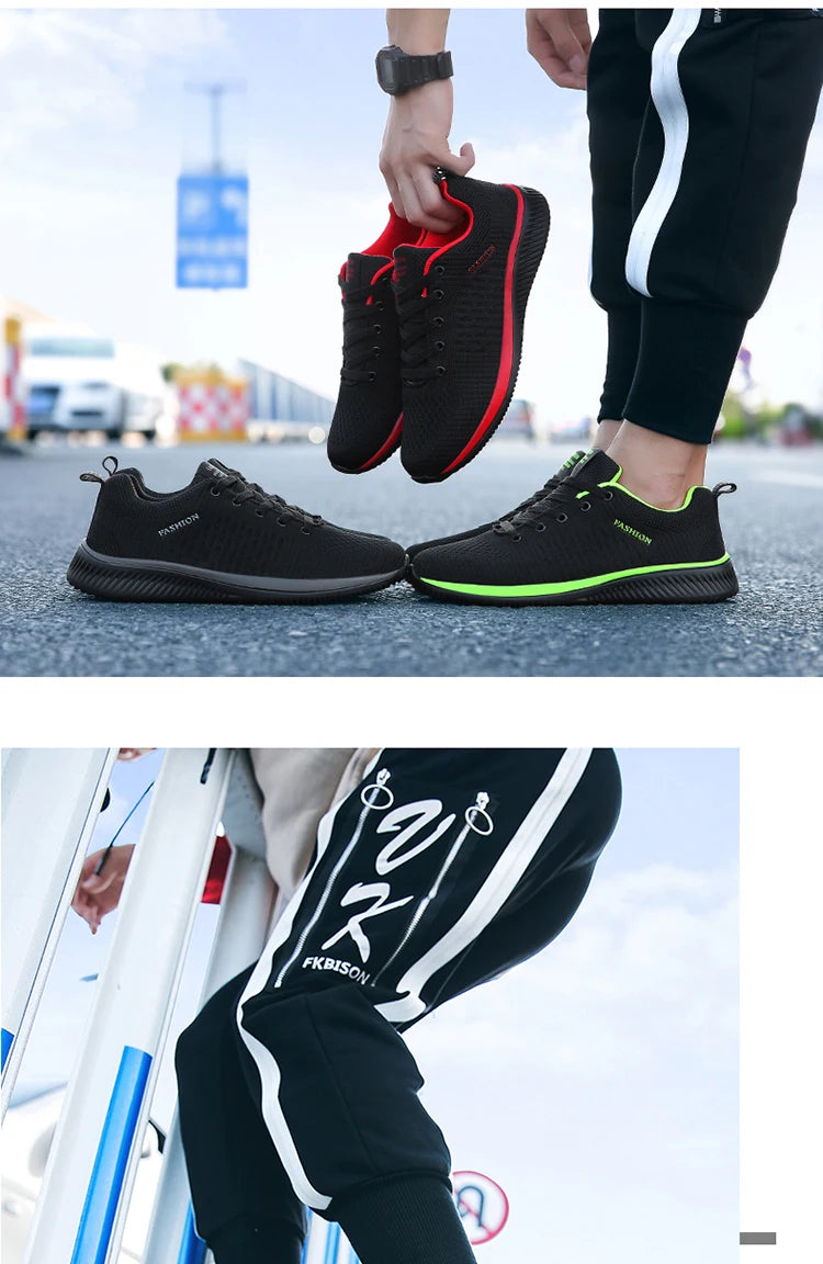 Men's Running Shoes Breathable Light Comfortable Men's Casual Shoes Tennis Outdoor Slip-On Walking Sneakers