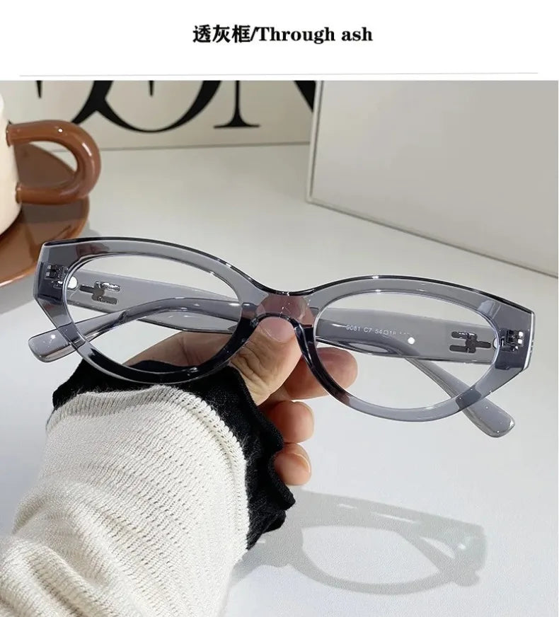 EYORA Vintage Cat Eye Reading Glasses Women Anti Blue Ray Myopia Eyewear Photochromic Progressive Prescription Optical Glasses