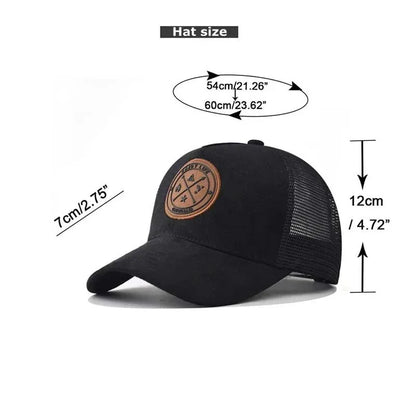 Populär mesh-baseballkeps, unisex, moderiktig, avslappnad, andningsbar, med bokstavsikon, hiphop-trucker-keps, utomhussport, pappakeps