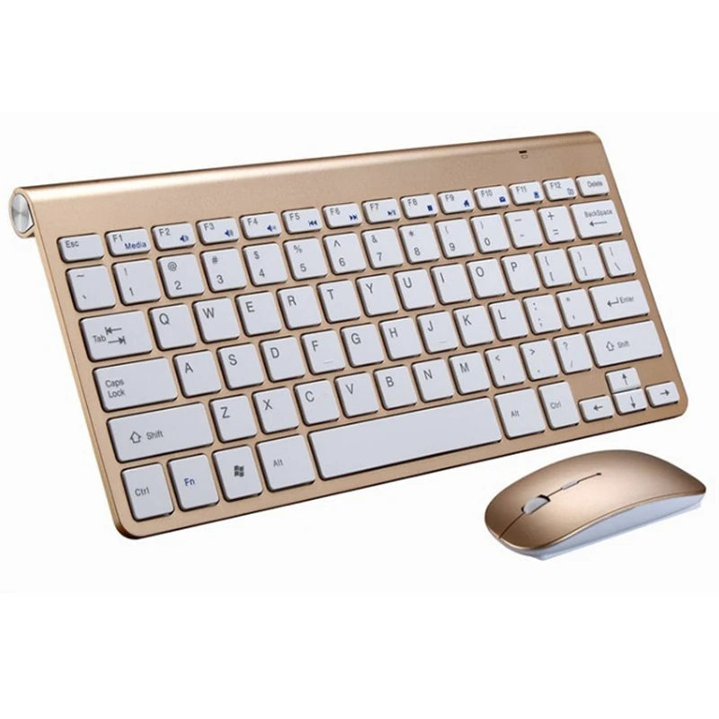 Spanische, hebräische, koreanische und thailändische kabellose Tastatur-Maus-Kombination 2.4G, mini, tragbare kabellose Tastatur und Maus für Windows, Mac und Android