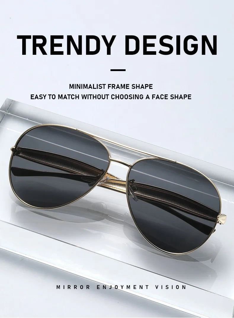 High-end Quality Metal Sunglasses - Fashionable, Retro Pilot-style Sunglasses - Uv-protective Sun Glasses - 7508