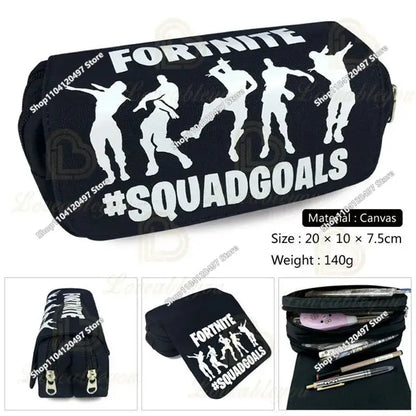 Fortnite Student Pencil Case Large Capacity Pencil Case Kids Toys Pen Bag School Supplies Stationery Pouch Boys Game Gifts