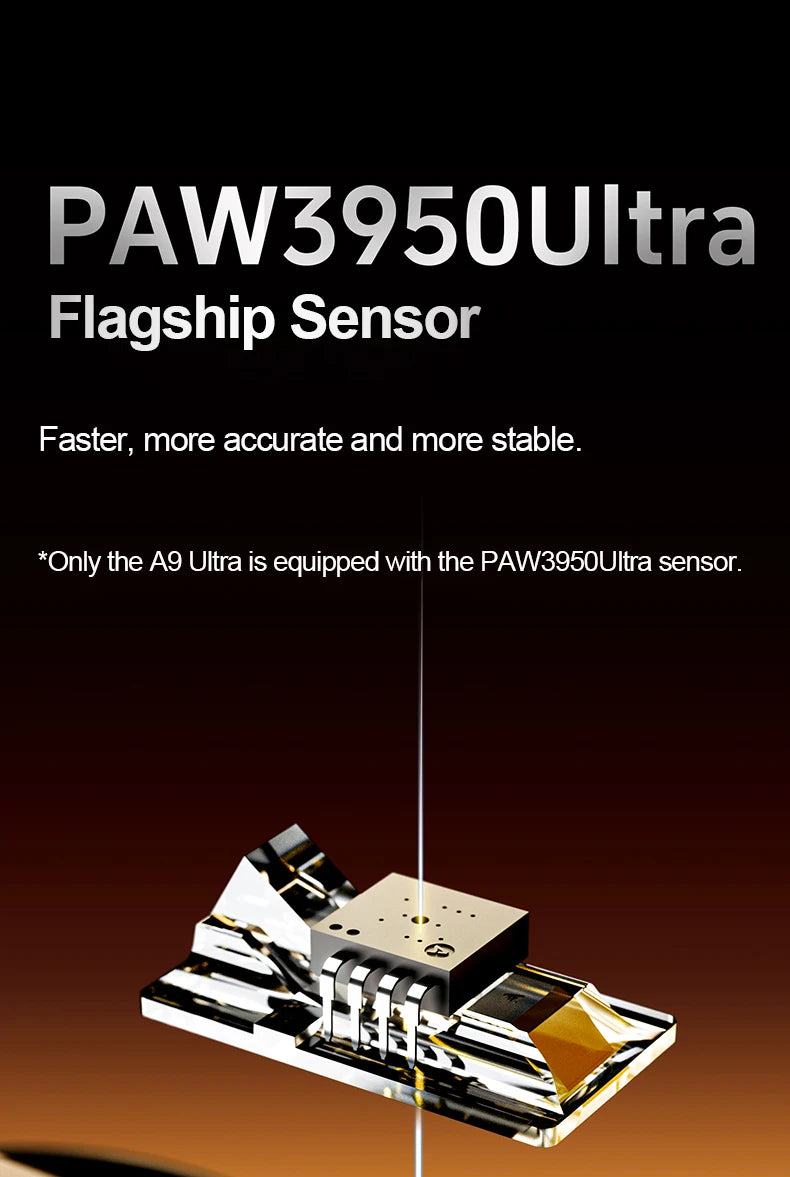 ATK Dragonfly A9 Ultra trådløs gamingmus PAW3950 ultralet tri-mode ergonomisk e-sports FPS-mus til gamere A9 SE Plus